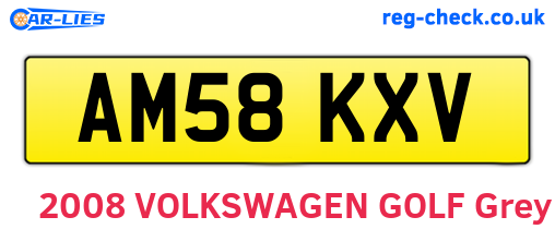 AM58KXV are the vehicle registration plates.