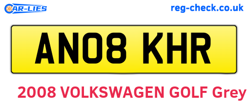 AN08KHR are the vehicle registration plates.
