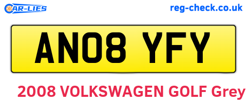 AN08YFY are the vehicle registration plates.