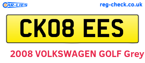 CK08EES are the vehicle registration plates.