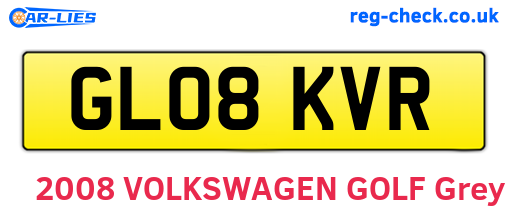 GL08KVR are the vehicle registration plates.