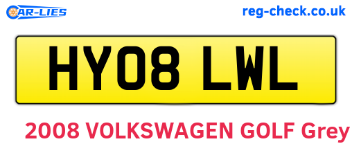 HY08LWL are the vehicle registration plates.