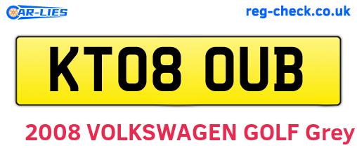 KT08OUB are the vehicle registration plates.