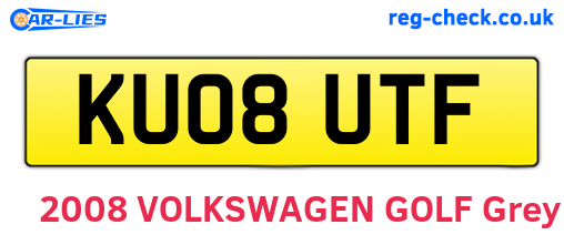 KU08UTF are the vehicle registration plates.