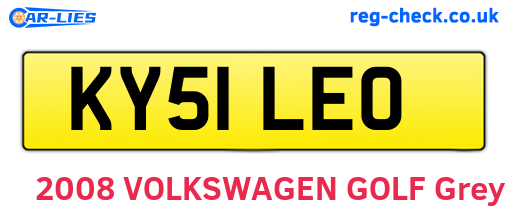 KY51LEO are the vehicle registration plates.