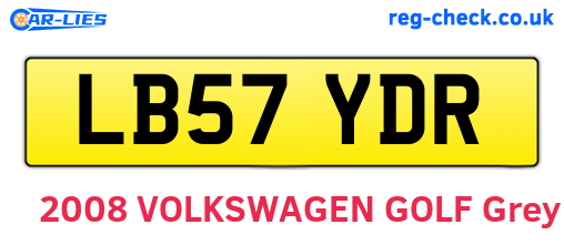 LB57YDR are the vehicle registration plates.