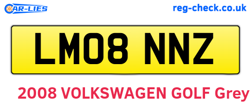 LM08NNZ are the vehicle registration plates.