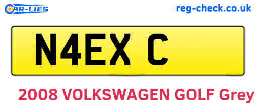 N4EXC are the vehicle registration plates.