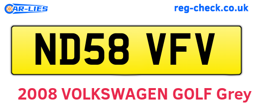 ND58VFV are the vehicle registration plates.