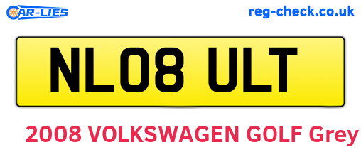 NL08ULT are the vehicle registration plates.