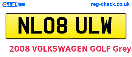 NL08ULW are the vehicle registration plates.