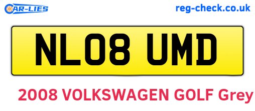 NL08UMD are the vehicle registration plates.