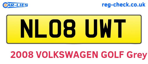 NL08UWT are the vehicle registration plates.
