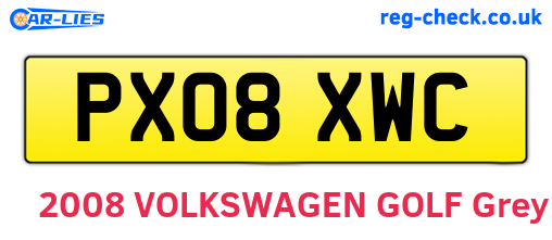 PX08XWC are the vehicle registration plates.
