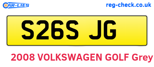 S26SJG are the vehicle registration plates.