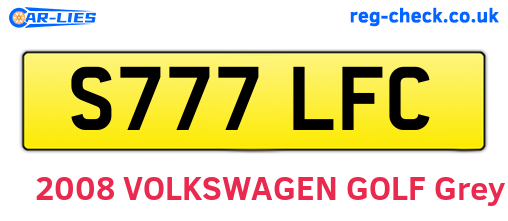 S777LFC are the vehicle registration plates.