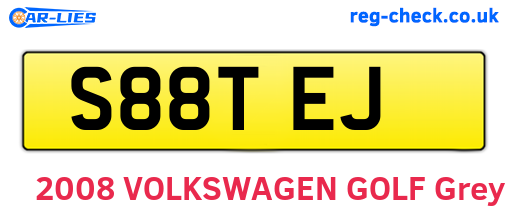 S88TEJ are the vehicle registration plates.