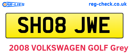 SH08JWE are the vehicle registration plates.