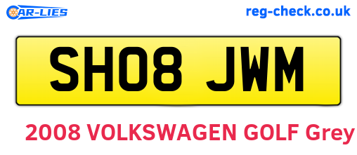 SH08JWM are the vehicle registration plates.