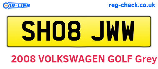 SH08JWW are the vehicle registration plates.