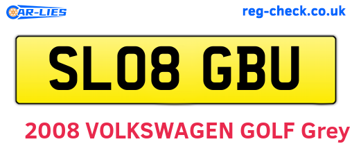 SL08GBU are the vehicle registration plates.