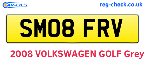 SM08FRV are the vehicle registration plates.