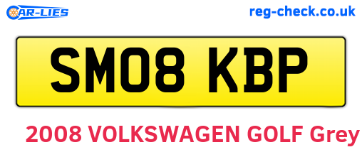 SM08KBP are the vehicle registration plates.