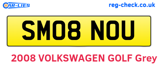 SM08NOU are the vehicle registration plates.