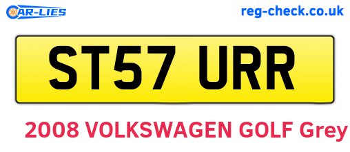 ST57URR are the vehicle registration plates.