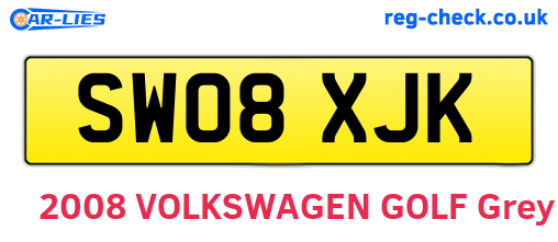 SW08XJK are the vehicle registration plates.