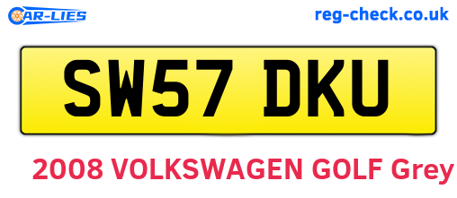 SW57DKU are the vehicle registration plates.