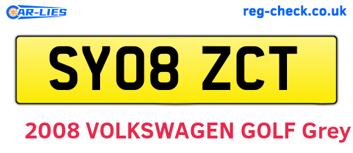 SY08ZCT are the vehicle registration plates.