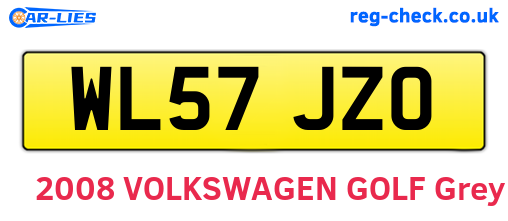 WL57JZO are the vehicle registration plates.