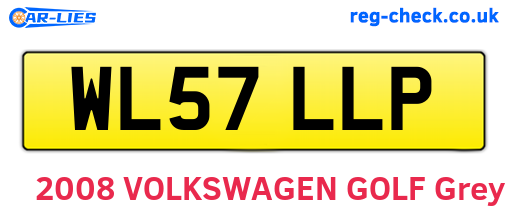 WL57LLP are the vehicle registration plates.
