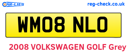 WM08NLO are the vehicle registration plates.