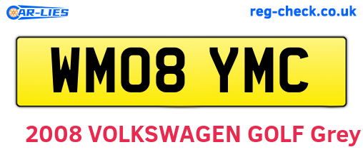 WM08YMC are the vehicle registration plates.