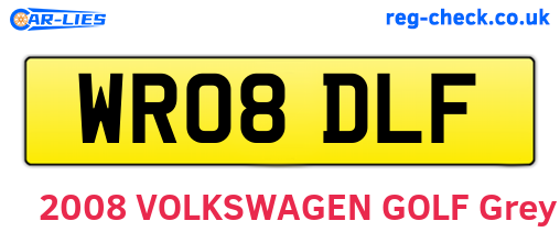 WR08DLF are the vehicle registration plates.