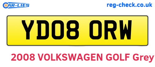 YD08ORW are the vehicle registration plates.