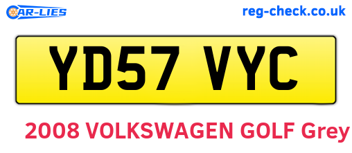 YD57VYC are the vehicle registration plates.