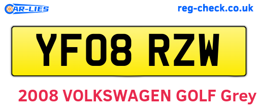 YF08RZW are the vehicle registration plates.