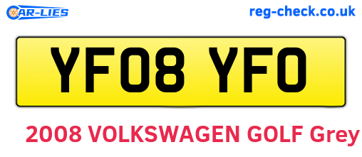 YF08YFO are the vehicle registration plates.
