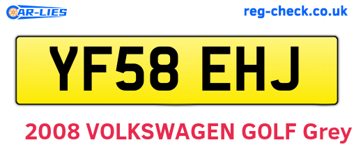 YF58EHJ are the vehicle registration plates.
