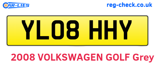 YL08HHY are the vehicle registration plates.