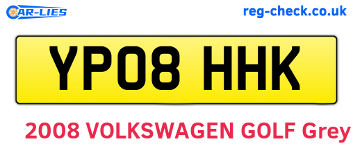YP08HHK are the vehicle registration plates.