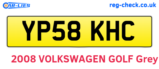 YP58KHC are the vehicle registration plates.