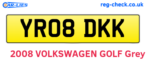 YR08DKK are the vehicle registration plates.