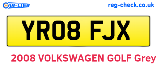 YR08FJX are the vehicle registration plates.