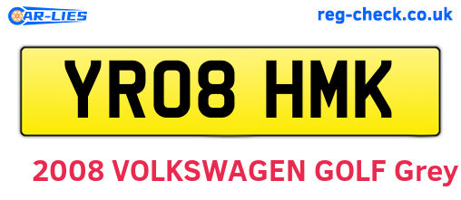 YR08HMK are the vehicle registration plates.