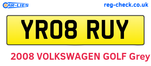 YR08RUY are the vehicle registration plates.