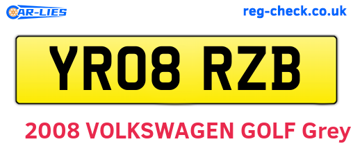 YR08RZB are the vehicle registration plates.